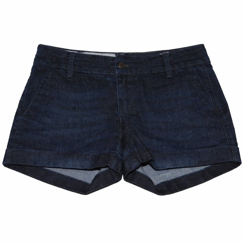 DEAR JOHN Holly Dark Wash Cuffed Shorts Size 27